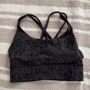 Lululemon Athletica Black Patterned Sports Bra